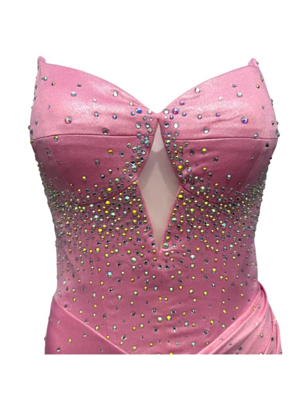 Jovani Strapless Corset Embellished Gown Pink D5411 Size 6 NWT - Picture 5 of 8